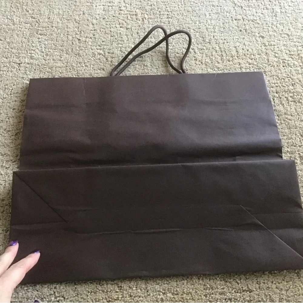 Authentic Louis Vuitton Vintage Brown Paper Shopping Bag Sac Medium 16‎ x 13